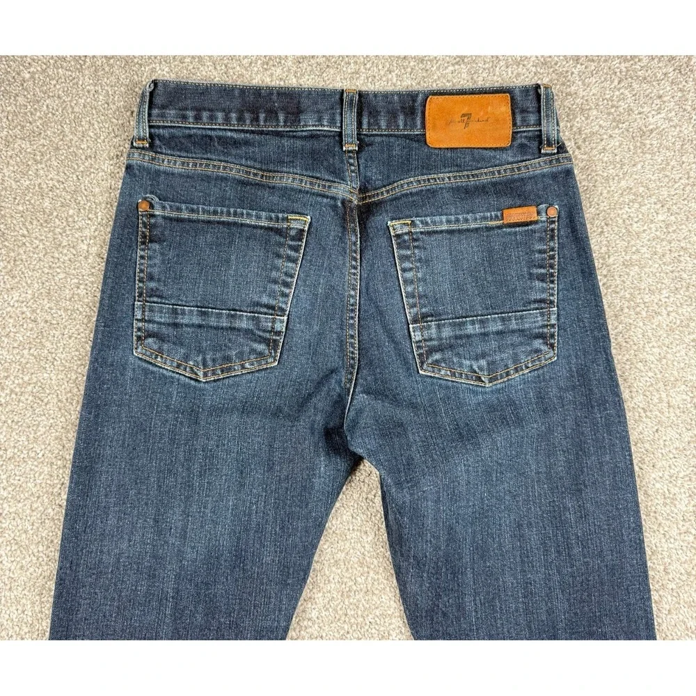 7 For All Mankind Slimmy Jeans Mens 29 Blue Stretch Slim Straight 29x30